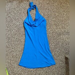 NWT See You Monday elegant Blue halter top vacation summer Dress